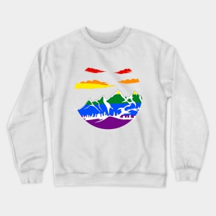 LGBTQ+ Mountain Range Crewneck Sweatshirt